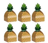 CHICAMPERA Boîte à Bonbons 50 Pièces en Papier Kraft Créative D'ananas Facile à Assembler, pour Boutique ou Comptoir de Réception
