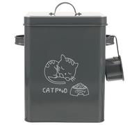 CHICAMPERA Boîte de Rangement en Métal pour Poudre de Lessive Doseur Intégré, Compartiment sous-Couvercle pour Organisation Buanderie