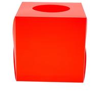 CHICAMPERA Boîte de Tombola en Plastique Rouge avec Ouverture Ronde - Urne pour Tirage Sort, Collecte d'argent et Bulletins, Idéale pour Jeux de Loterie et Fêtes - 1 Pièce