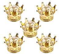 CHICAMPERA Boîtes à Friandises en Plastique Doré et Argenté Électroplaqué, Lot de 12 Boîtes à Couronne, Contenants pour Chocolats et Présents de Baptême et Célébrations