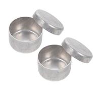 CHICAMPERA Boîtes de Pesée Rondes en Aluminium Argenté 2 Pièces, Solides et Polyvalentes, pour Laboratoire et Université