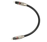 CHICAMPERA Câble Audio à Fibre Optique Mâle Mâle 0,2m Noir Numérique | PVC et Pmmc, Connecteurs Plaqués Or Capot, Transmission 250 , Consoles et Ports TV