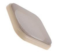 CHICAMPERA Cache-klaxon de Voiture pour Systèmes Audio Domestiques et Applications Carré Beige en Fer et Plastique, Grille de Haut-Parleur 4 Pouces avec 4 Vis, Protection Polyvalente