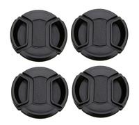 CHICAMPERA Cache-Objectif Noir en Plastique 67mm Pince Centrale, Facile à Installer Retirer Rapidement, Lot de 4 Pièces pour Protection Appareil Photo