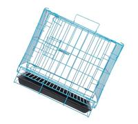 CHICAMPERA Cage à Chat Et Lapin en Fil De Fer Portable Cage Pliante Plateau 26 x 32 x 35 Cm Respirante pour Animaux Domestiques Et Petits Rongeurs Usage Intérieur Et Extérieur