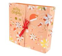 CHICAMPERA Calendrier de Vide Diy Boîte Carton Kraft avec Jours pour Bonbons et Surprises Calendrier de Compte de Noël pour Petits et