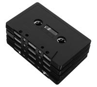 CHICAMPERA Cassettes Audio Vierges Noires 4 Pièces, Décoration Murale de Cassette pour Bricolage, Bande Audio pour Enregistrement de Voix, Accessoires pour Fêtes