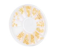 CHICAMPERA Clous Décoratifs pour Ongles en Métal Or, Accessoire DIY Élégant et Attractif pour Décoration D'ongles, pour Body Art et Manucure Créative
