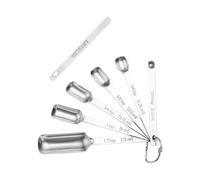 CHICAMPERA Cuillères Doseuses Ensemble de 7 Argenté Outil de Contrôle de Portion en Acier Inoxydable pour Mesurer Aliments Secs et Humides Cuisine