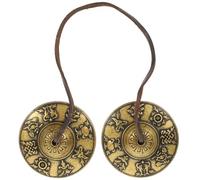 CHICAMPERA Cymbale Cloche Tibétaine Cuivre pour Pratique la Pleine Conscience et Yoga Instrument de Percussion Portable pour Cérémonies Religieuses et Relaxation
