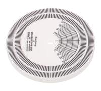 CHICAMPERA Disque Stroboscopique pour Platine Vinyle Blanc en Acrylique Haute Précision et Calibration de Vitesse, pour Testeur de Vitesse de Disque Vinyle