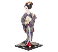 CHICAMPERA Doll Japanese Kabuki Decoration Tabletop Ornament for Home and Office Handmade Kawaii Style with Random Colors and Patterns Couleur Aléatoire
