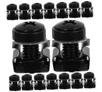 CHICAMPERA Écrous Cage M6 x 16 Cm pour Rack Serveur 50 Pièces, Fixation pour Armoire Réseau, Vis pour Montage en Rack, Accessoires Noirs Adaptés Aux Équipements Informatiques Professionnels