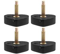 CHICAMPERA Embouts de Talon Design Simple et Élégant en Pvc Noir Solides et Résistants à L'usure 2 Paires Conseils pour Réparer et Remplacer pour Chaussures à Talons Hauts