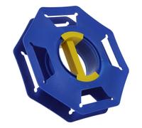 CHICAMPERA Enrouleur de Câble Électrique Bleu en Pp 32,5x32,5x9 Cm avec Poignée Centrale Rotative pour Bureau et Maison, Organisation Rapide des Câbles