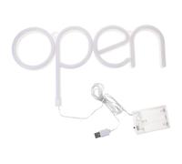 CHICAMPERA Enseigne Lumineuse en Pvc LED Néon Blanc pour Bar Alimentation USB Design Élégant, pour Fêtes et Décoration Murale