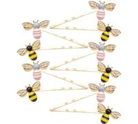 CHICAMPERA Épingles à Cheveux Métalliques Abeille Colorées Lot de 10 Petit Format pour Coiffure Filles et Femmes Fixation Mèches Rebelles Usage Quotidien et Mariage