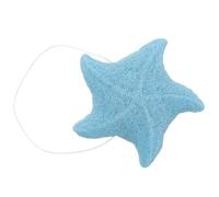 CHICAMPERA Éponge de Bain Exfoliante Bleue en Fibre Végétale Forme Étoile de Mer pour Garçon et Filles et Bébés, Portable Lavage du Visage Bain