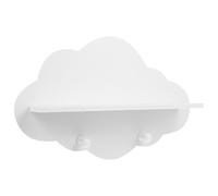 CHICAMPERA Étagère Murale sans Percer en Plastique Blanc Forme Nuage, Panneau de Rangement Facile à Installer Cuisine et Salon, Robuste et Pratique