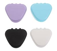 CHICAMPERA Étui de Retenue Mince et Portable pour Appareil Dentaire, Intérieur Anti-rayures, Boîte de Rangement en Plastique et Éponge, 4 Pièces, pour Paquet et Usage Nocturne