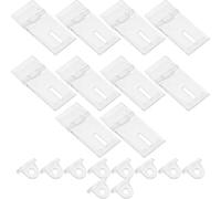 CHICAMPERA Fermoirs Transparents en Acrylique Lot de 10 pour Boîtes à Bijoux Accessoires Faciles à Installer sans Perçage pour Bricolage et Coffrets à Bijoux