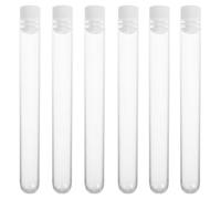 CHICAMPERA Lot de 15 Tubes à Essai en Plastique Clair avec Bouchons, Facile à Nettoyer, Protège Extensions de Maquillage, pour Rangement et Organisation