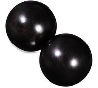 CHICAMPERA Lot de 2 Petites Balles à Main en Bois de 4,0 Cm, Surface Lisse, Effet Relaxant, Légères pour Exercices de Rééducation des Mains