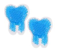 CHICAMPERA Lot de 2 Poches de Froid Réutilisables en Gel Forme Dent pour Soins Dentaires et Réhabilitation, Matériau Pvc Isolant Haute Efficacité, Bleu Sûr et Fiable