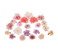 CHICAMPERA Lot de 21 Barrettes à Fleurs pour Femmes en Alliage et Tissu, Apparence Réaliste, sans Tirer ni Abîmer les Cheveux, pour Mariages et Fêtes