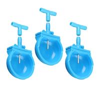 CHICAMPERA Lot de 3 Bols à Eau Bleu pour Lapins en Plastique Design Suspendu pour Cage, Antidérapant et Facile à Nettoyer, pour Petits Animaux Domestiques
