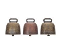 CHICAMPERA Lot de 3 Cloches en Cuivre Légères et Solide pour Vache et Mouton, Accessoires Décoratifs DIY Couleur Qui Ne S'efface Pas, pour Collier d'animal
