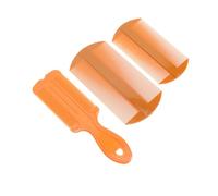 CHICAMPERA Lot de 3 Peignes à Dents Doubles Faces Orange en Plastique, Peignes Fins pour Massage du Cuir Chevelu et Protection des Cheveux, pour Soins Capillaires