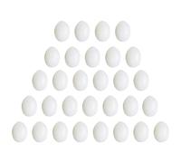 CHICAMPERA Lot de 30 Œufs Décoratifs de Pigeon en Plastique Blanc, Solides et Réalistes, Forme Ronde, pour Graffiti et Jouets, Résistants et Favorisant la Reproduction des Oiseaux