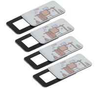 CHICAMPERA Lot de 4 Caches Caméra de Confidentialité Abs, Glissière Rapide | Avant, Contrôle D'un Doigt, N'interfère Pas Webcam, Cours en Ligne et Télétravail