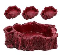 CHICAMPERA Lot de 4 Gamelles pour Reptiles en Résine, Plats Nourriciers Antidérapants Taille Moyenne, pour Alimentation et Eau, Adaptés aux Vivariums de Lézards et Tortues Terrestres