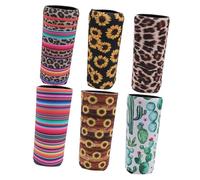 CHICAMPERA Lot de 6 Manchons en Néoprène 330ml pour Canettes de Bière et Boissons Gazeuses, Étanches et Résistants aux Chocs, pour Pique-niques et Activités en Plein Air