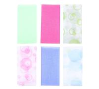CHICAMPERA Lot de 6 Serviettes Exfoliantes en Nylon pour Longue, Nettoyant Corporel Portable, pour Camping et Séjours en W nd à L'hôtel