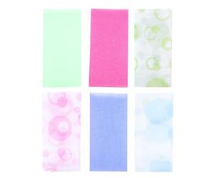 CHICAMPERA Lot de 6 Serviettes Exfoliantes en Nylon pour Longue, Nettoyant Corporel Portable, pour Camping et Séjours en W nd à L'hôtel
