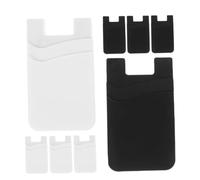 CHICAMPERA Lot De 8 Autocollants pour Cartes De Téléphone Portable Pochettes Adhésives pour Cartes De Visite Étui pour Cartes De Téléphone Portable Porte-Cartes Support pour Téléphone