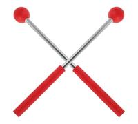 CHICAMPERA Maillets de Percussion 1 Paire Rouge pour Marimba et Xylophone en Fer et Caoutchouc, Prise Sécurisée Anti-dérapante pour Débutants et Professionnels