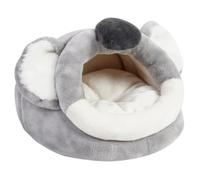 CHICAMPERA Maison de Hamster en Flanelle et Coton PP Nid Chaud pour Petits Animaux Lit de Grotte Style Dessiné Accès Facile pour Décoration Intérieure
