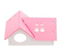 CHICAMPERA Maison Décorative et Multifonction pour Hamster en Composite Bois-Plastique, Cachette Sécurisée pour Sommeil et Détente des Hamsters et Cobayes