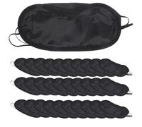 CHICAMPERA Masque Yeux de Sommeil en Polyester Noir, 30 Pièces, Doux et Confortable Bande Élastique, pour Hôtel et Réunion
