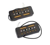 CHICAMPERA Micro de Guitare Électrique Type Soapbar Noir 2pcs Bobine Simple en Métal, Design Pratique pour Guitaristes et Accessoires Guitare Électrique
