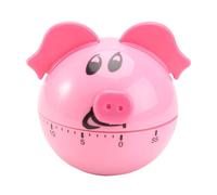 CHICAMPERA Minuteur Mécanique Cuisine de Cochon Rose, Rappel de L'heure Jusqu'à 1 Heure, Plastique Solide, Cuisson Gestion du Temps