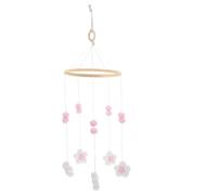 CHICAMPERA Mobile Berceau Décoratif En Feutrine Rose Clair Pour Bébé Et Garçon Et Filles, à Suspendre Boules De Laine, Décoration Chambre Bébé Apaisante, Présent Naissance,