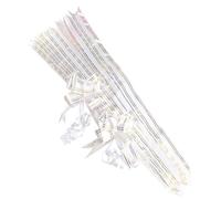 CHICAMPERA Nœuds Décoratifs Décoration Voiture pour Tirage Instantané Mariage 20 Blancs en Plastique Bordure Dorée et Emballage Présents Shower