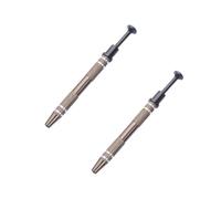 CHICAMPERA Outil de Manucure 2 Pièces en Métal Argenté Griffes pour Retirer le Vernis, Stylos à Coton Professionnels pour Salon de Manucure