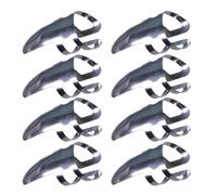 CHICAMPERA Pack de 9 Médiators en Acier Inoxydable pour Index, Protection des Doigts pour Guitare Basse et Banjo, Ajustables, Usage Garçon et Filles et Joueur Amateur
