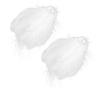 CHICAMPERA Paire de Pinces à Cheveux Décorations en Plume Légère Accessoires Élants Style Classique Minimaliste pour Mariage et Bal